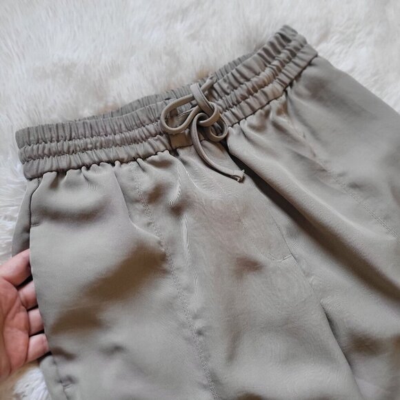 ZARA Tan Cream Neutral Casual Elastic Waist Pull on Pants Joggers- S - Picture 6 of 11